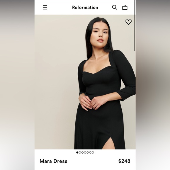🖤 Reformation Mara Dress in Black - Picture 3 of 11